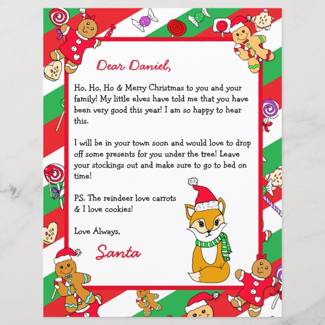 Personalized Letter from Santa Claus (Front)