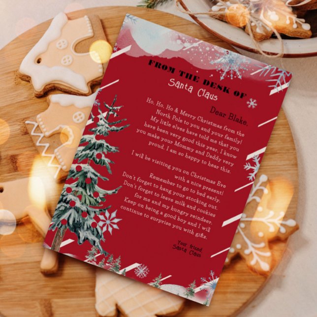 Personalized letter from Santa Claus Christmas  Invitation (Creator Uploaded)