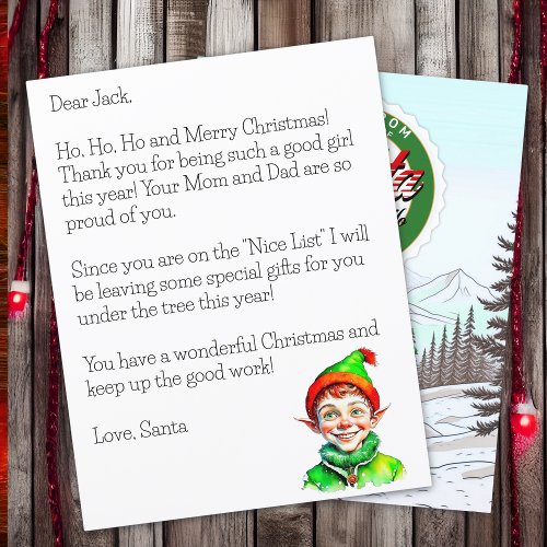 Personalized Letter from Santa Claus for Boys