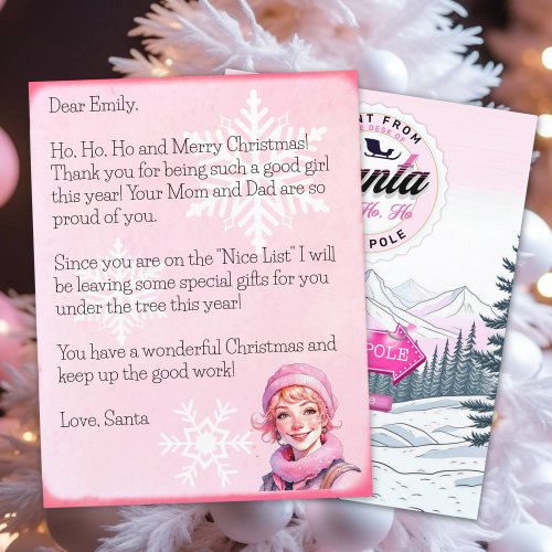 Personalized Letter from Santa Claus for Girls