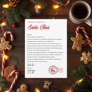 Personalized Letter From Santa Claus North Pole Invitation