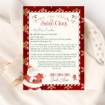 Personalized Letter from Santa Claus template<br><div class="desc">Personalized Letter from Santa Claus template with cute watercolor Santa Claus. 
Matching items available.</div>