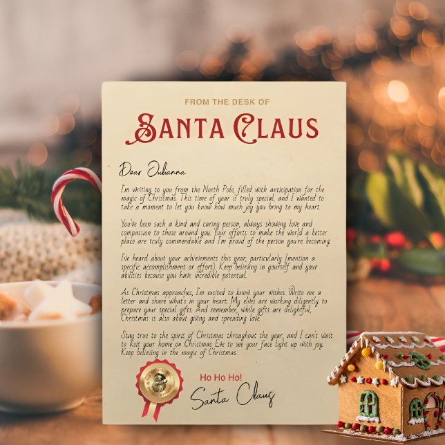 Personalized Letter from Santa Claus template (Creator Uploaded)