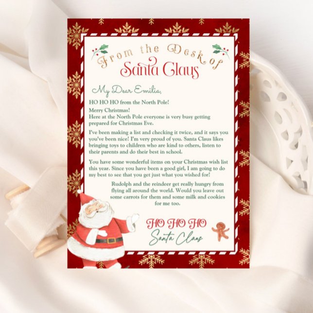 Personalized Letter from Santa Claus template (Creator Uploaded)