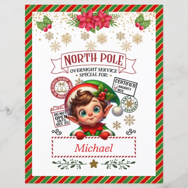 Personalized Letter from Santa For Kids Gifs (Back)