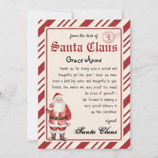 Personalized Letter from Santa Template