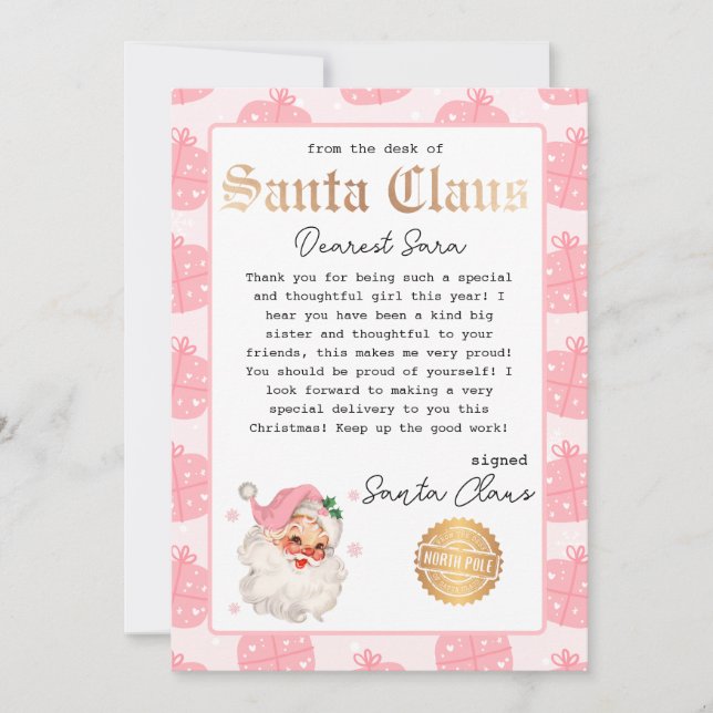Personalized Letter from Santa Template (Front)
