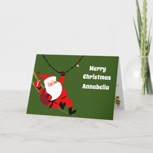 Personalized letter from Santa to a child Holiday Card