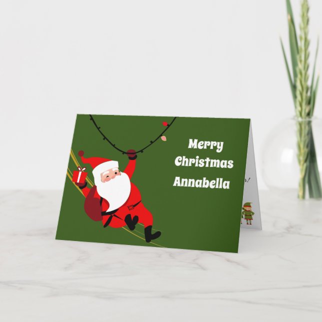 Personalized letter from Santa to a child Holiday Card (Front)