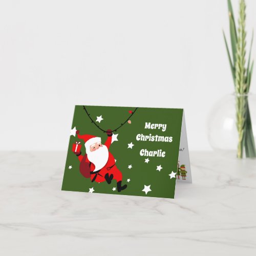 Personalized letter from Santa to a child Holiday Card