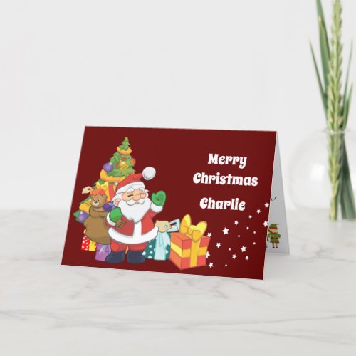 Personalized letter from Santa to child Holiday Card