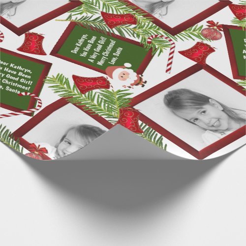 Personalized Letter From Santa wPhoto Wrapping Paper