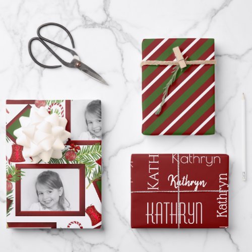 Personalized Letter From Santa wPhoto Wrapping Paper Sheets