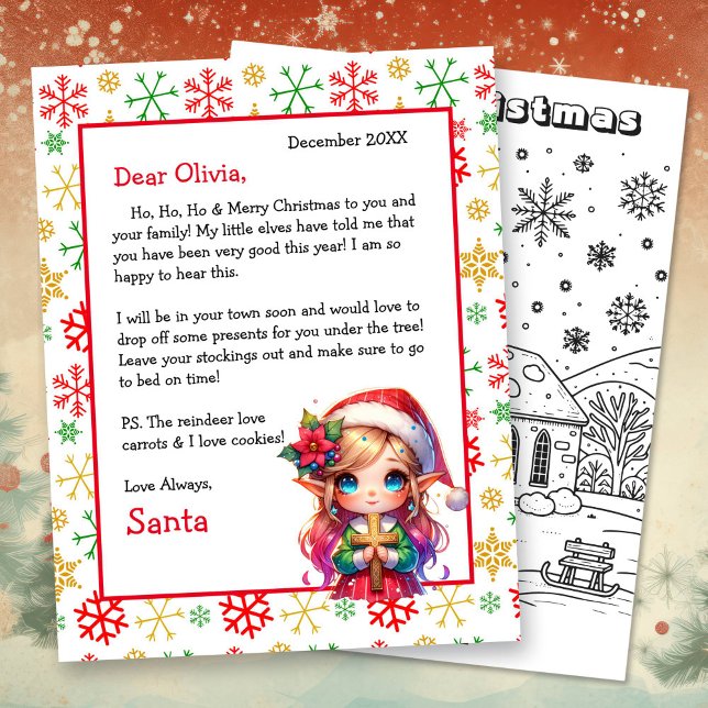 Personalized Letter from Santa with Coloring Page (Creator Uploaded)