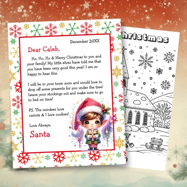 Personalized Letter from Santa with Coloring Page (Creator Uploaded)