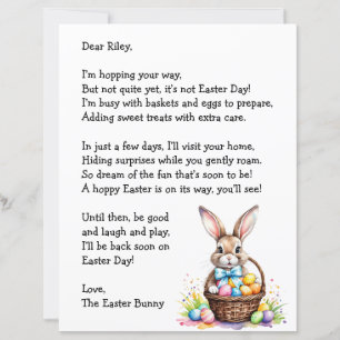 Personalized Letter from the Easter Bunny