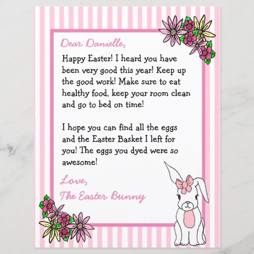 Personalized Letter from the Easter Bunny