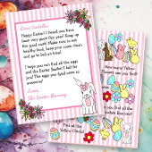Personalized Letter from the Easter Bunny 2 Sided