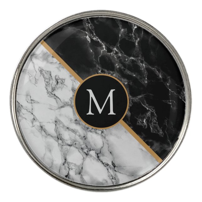 Personalized Letter Golf Ball Marker Gift Marble (Front)