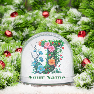 Personalized Letter J Snow Globe