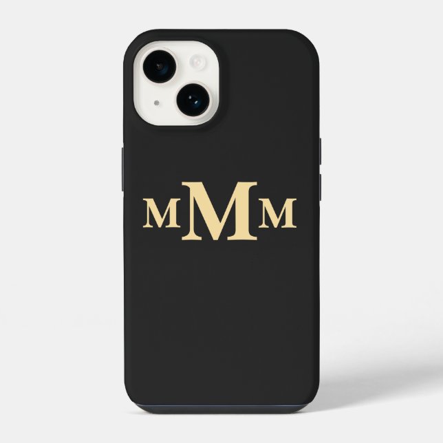 Personalized Letter "M" Monogram  Template Iphone Case (Back)