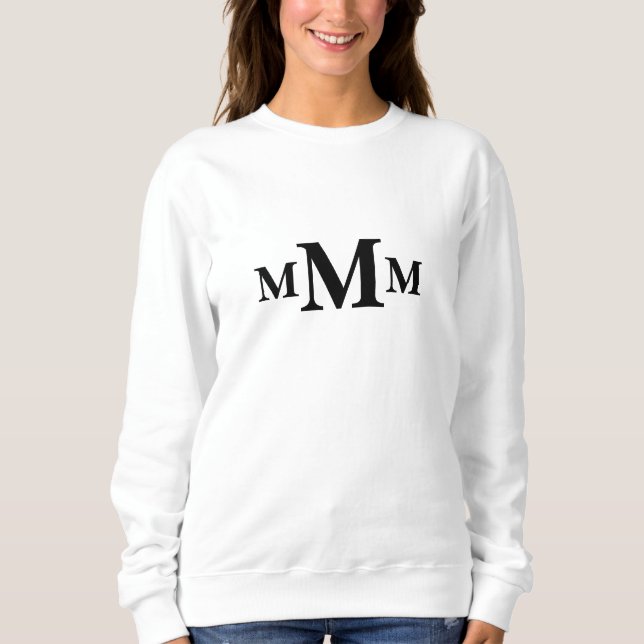 Personalized Letter "M" Monogram  Template Sweatshirt (Front)