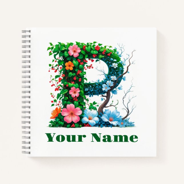 Personalized Letter P Notebook (Front)