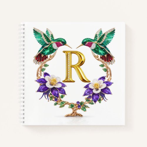 Personalized Letter R Hummingbird Wedding Gift