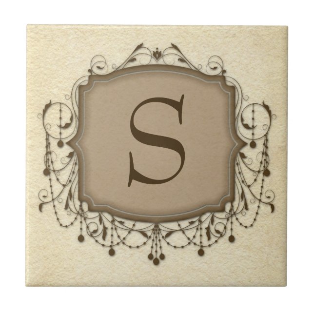 Personalized Letter Tiles, Decorative Chandelier S Tile (Front)
