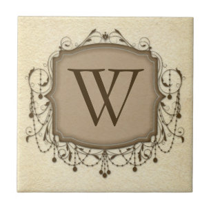 Personalized Letter Tiles, Decorative Chandelier W Tile