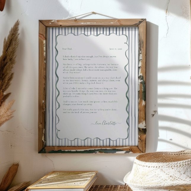Personalized Letter to Dad Keepsake Print (Creator Uploaded)