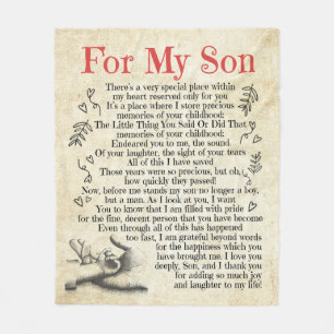 Personalized Letter To For My Son, Son Birthday Fleece Blanket