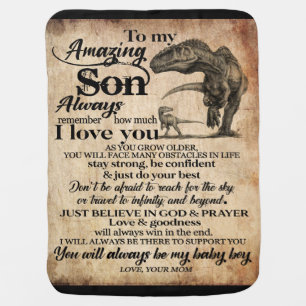 Personalized Letter To My Amazing Son Baby Blanket