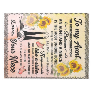 Personalized Letter To My Aunt Love From Niece Notepad