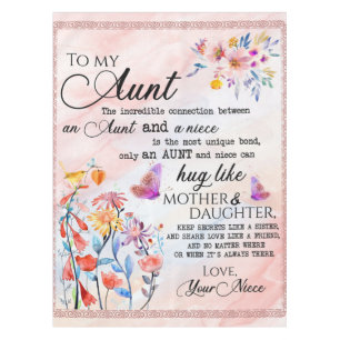 Personalized Letter To My Aunt Tablecloth