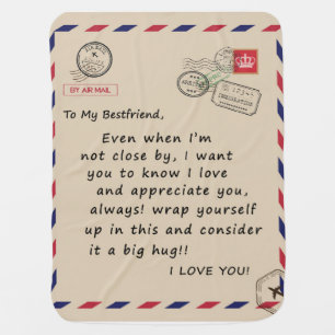 Personalized Letter To My Bestfriend, Baby Blanket