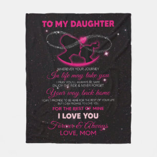 Personalized Letter To My Daughter Fleece Blanket