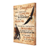 Personalized Letter To My Daughter From Dad Canvas Print | Zazzle