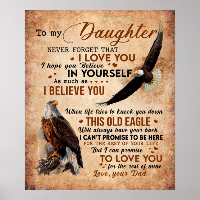 Personalized Letter To My Daughter From Dad, Poster (Front)