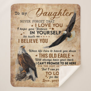 Personalized Letter To My Daughter From Dad Sherpa Blanket