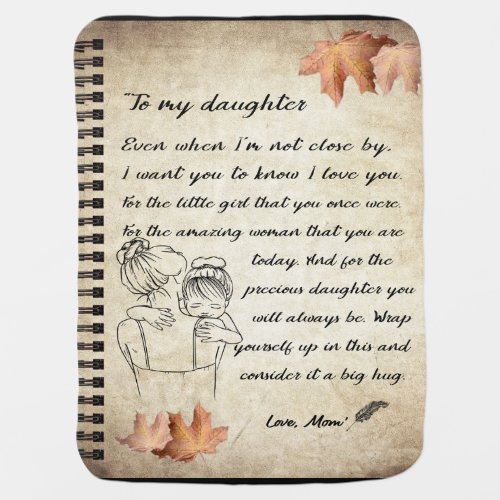 Personalized Letter To My Daughter From Mom Baby Blanket