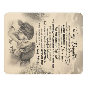 Personalized Letter To My Daughter From Mom Door Sign