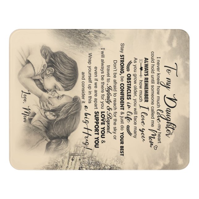 Personalized Letter To My Daughter From Mom Door Sign (Contemporary Front)