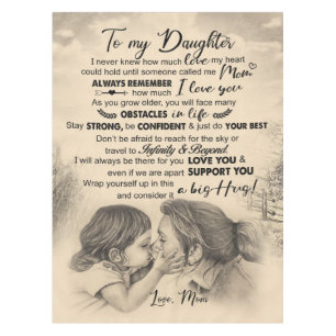 Personalized Letter To My Daughter From Mom Tablecloth