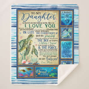 Personalized Letter To My Daughter Love From Mom Sherpa Blanket