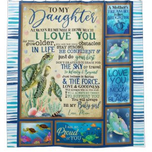 Personalized Letter To My Daughter Love From Mom Shower Curtain