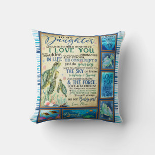 Personalized Letter To My Daughter Love From Mom Throw Pillow