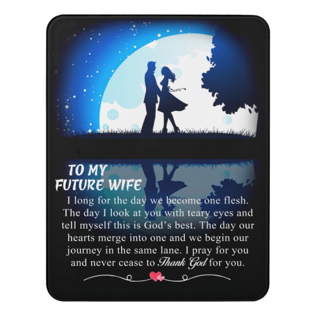 Personalized  Letter To My Future Wife, Door Sign (Contemporary Vert)