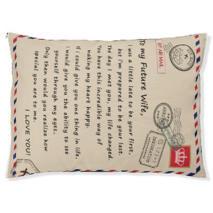 Personalized  Letter To My Future Wife Pet Bed