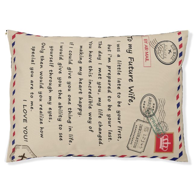 Personalized  Letter To My Future Wife Pet Bed (Front)